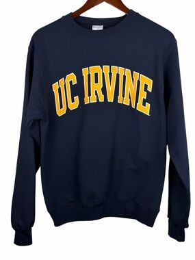 Champion | Navy Crewneck Gold UC IRVINE Sweatshirt